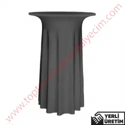 Elit Antrasit Streç Bistro Kokteyl Bar Masa Örtüsü EKMÖ014ART