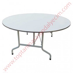 Defne Yuvarlak Beyaz Banket Masa BNKT001Y