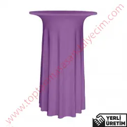 Elit Eflatun Streç Kokteyl Bar Bistro Masa Örtüsü EKMÖ013EFN