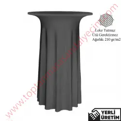 Elit Antrasit Streç Bistro Kokteyl Bar Masa Örtüsü EKMÖ014ART