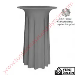 Elit Gri Streç Bistro Bar Kokteyl Masa Örtüsü EKMÖ011GRİ