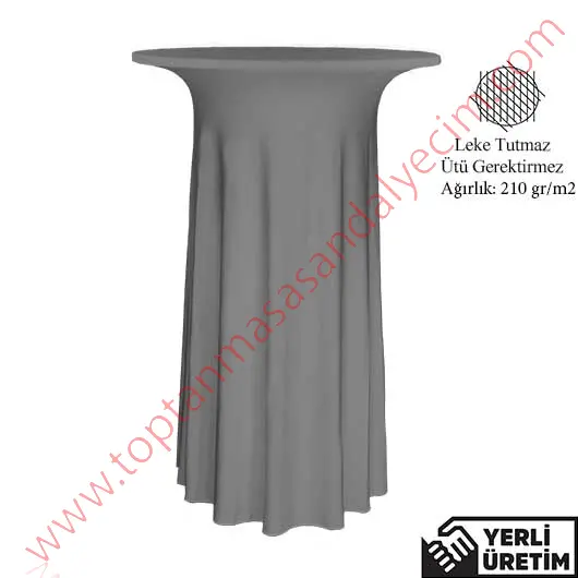 Elit Gri Streç Bistro Bar Kokteyl Masa Örtüsü EKMÖ011GRİ Elit Gri Streç Bistro Bar Kokteyl Masa Örtüsü EKMÖ011GRİ