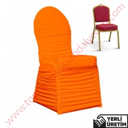 Hilton Turuncu Streç Düğün, Organizasyon Banket Sandalye Örtüsü HLTNBDO004TRC