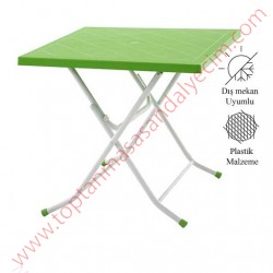 Güneş Yeşil Katlanır Plastik Masa 80x80 GPM001KY