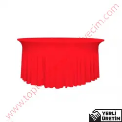 Tarz Kırmızı Streç Banket, Düğün, Organizasyon Masa Örtüsü TBNTMÖ002KMZ