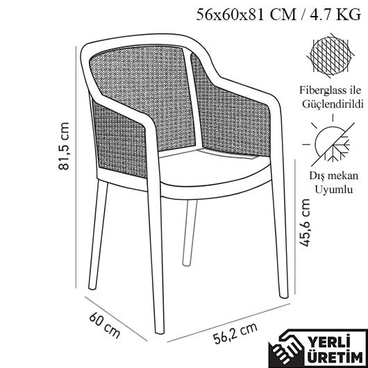 Star Kirmizi Plastik Sandalye SKIS004K