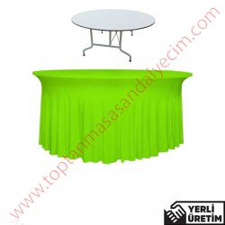 Tarz Yeşil Streç Banket, Düğün, Organizasyon Masa Örtüsü TBNTMÖ003YSL