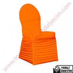 Hilton Turuncu Streç Düğün, Organizasyon Banket Sandalye Örtüsü HLTNBDO004TRC