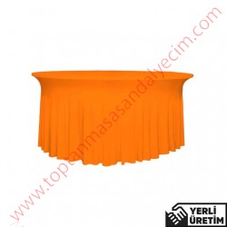 Tarz Turuncu Streç Banket, Düğün, Organizasyon Masa Örtüsü TBNTMÖ010TRC