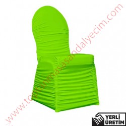 Hilton Yeşil Streç Düğün, Organizasyon Banket Sandalye Örtüsü HLTNBDO009YSL